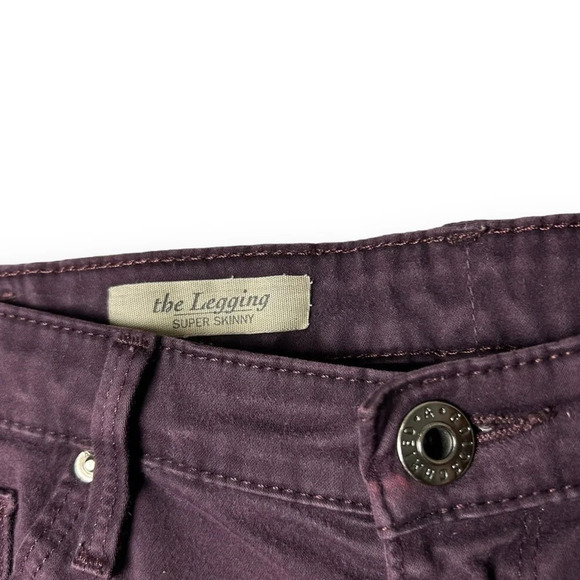 Ag  Adriano Goldschmied The Legging Super Skinny in Purple Sateen - Picture 7 of 8